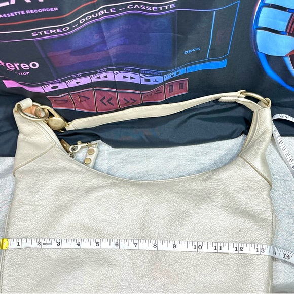 HOBO INTERNATIONAL Slouch Metallic Silver/Grey Shoulder Bag Purse - Picture 8 of 10